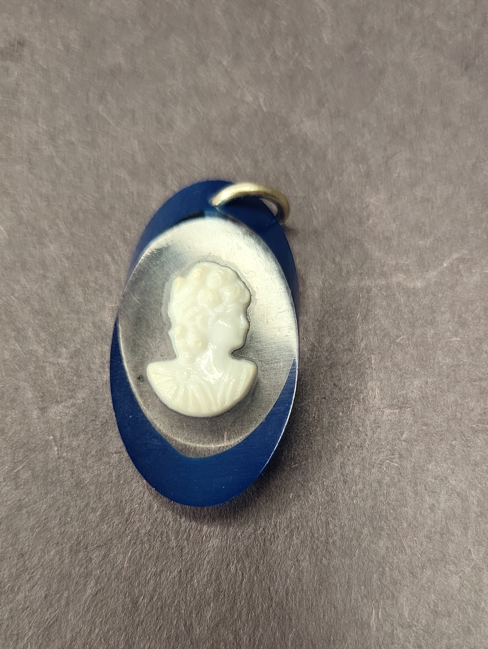 Blue Cameo Pendant